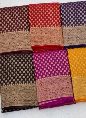 Pure Banaras Handloom Georgette Saree