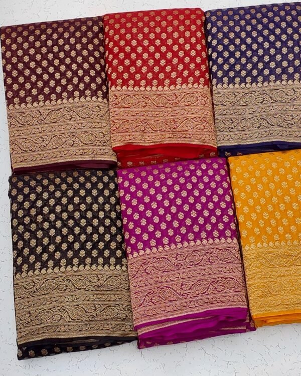 Pure Banaras Handloom Georgette Saree