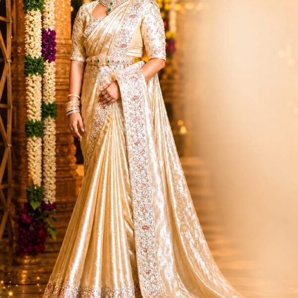 Special wedding pure kanchipattu silver jari 