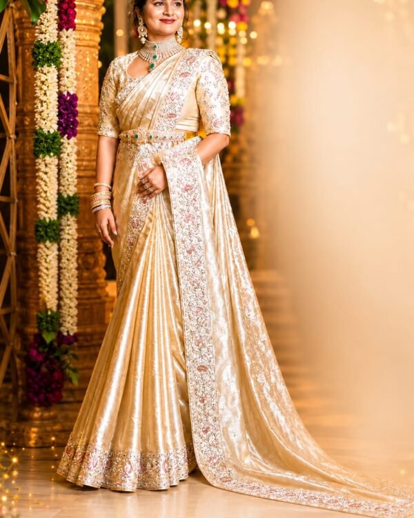 Special wedding pure kanchipattu silver jari  Buy 100% Pure Kanchi Tissue Silk Online