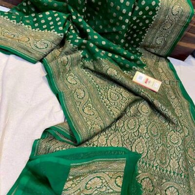 Pure khaddi georgette handwoven banarasi