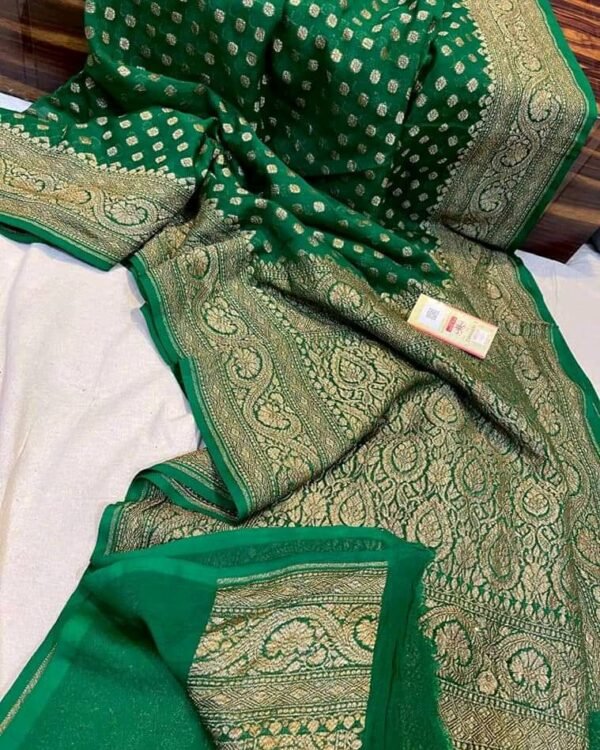 Pure khaddi georgette handwoven banarasi