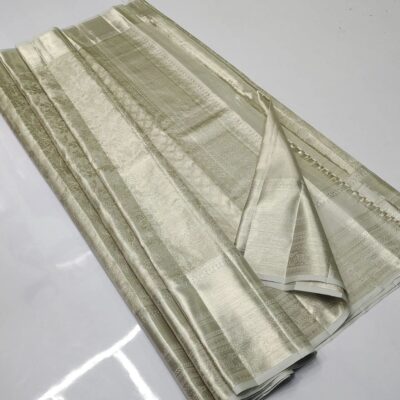 Special wedding pure kanchipattu silver jari