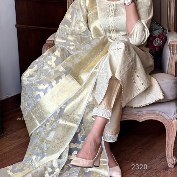 Elegant Jacquard brocade banarsi suits