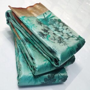 Pure kanchipattu resham boarderless all over floral weaving