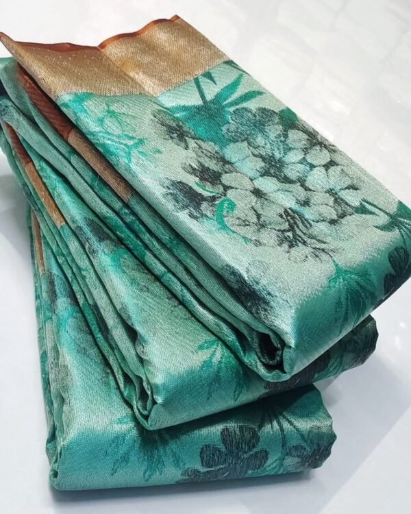 Pure kanchipattu resham boarderless all over floral weaving