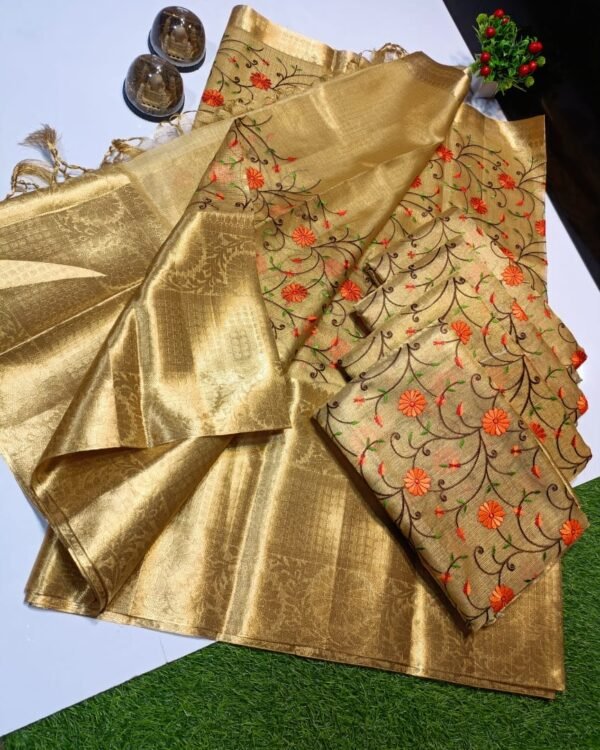 Banarasi beautiful very soft light weight tissue silk