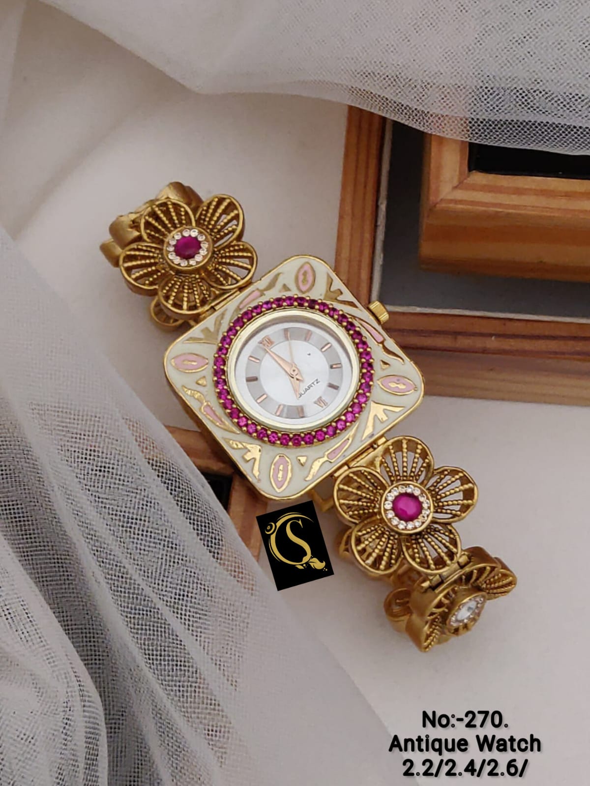 Amazon.com: Watch Me Kundan Kadha Bangle Set- light pink Lacquer wedding  bangles for women: Clothing, Shoes & Jewelry