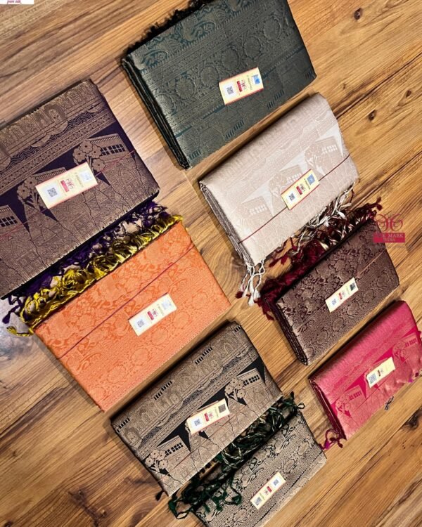 Traditional pure kanjivaram silk saree