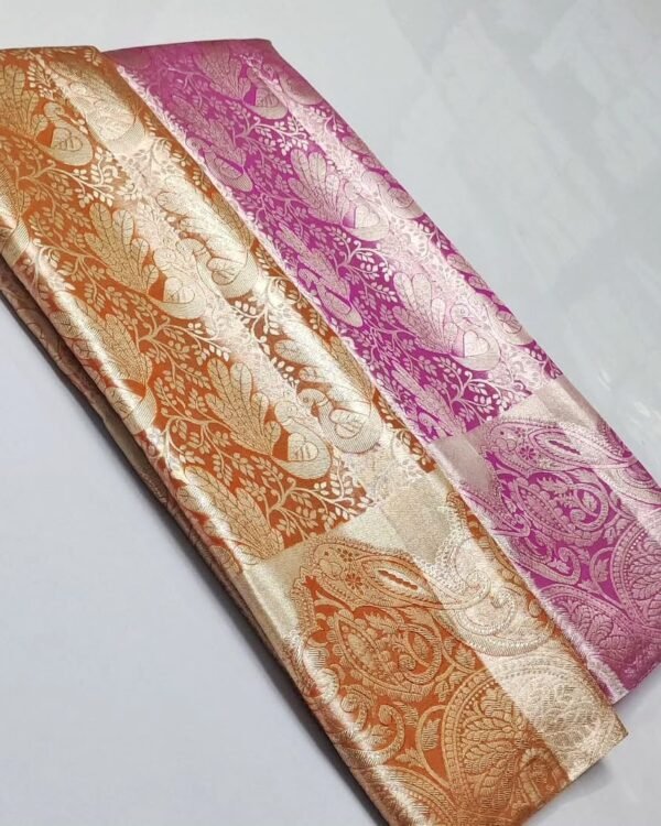 Pure kanchipattu handwoven tissue jari