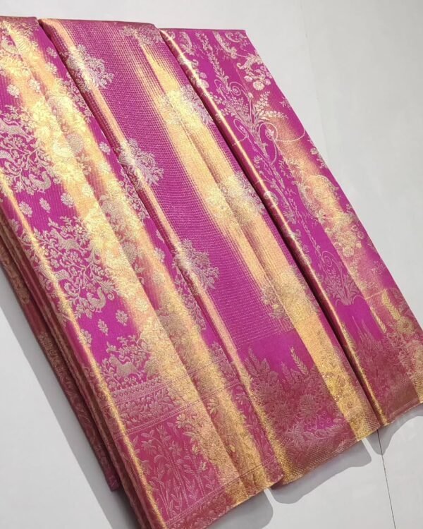 Pure kanchipattu pastle ones tissue floral jari