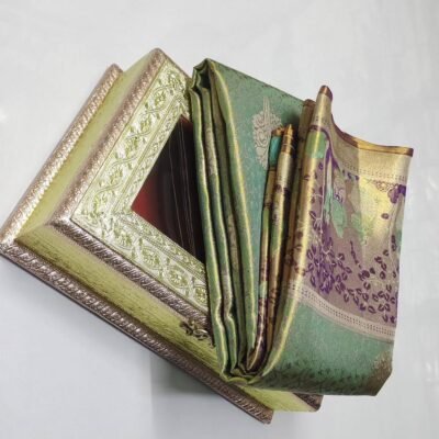 Pure kanchipattu tissue floral Meena brocade