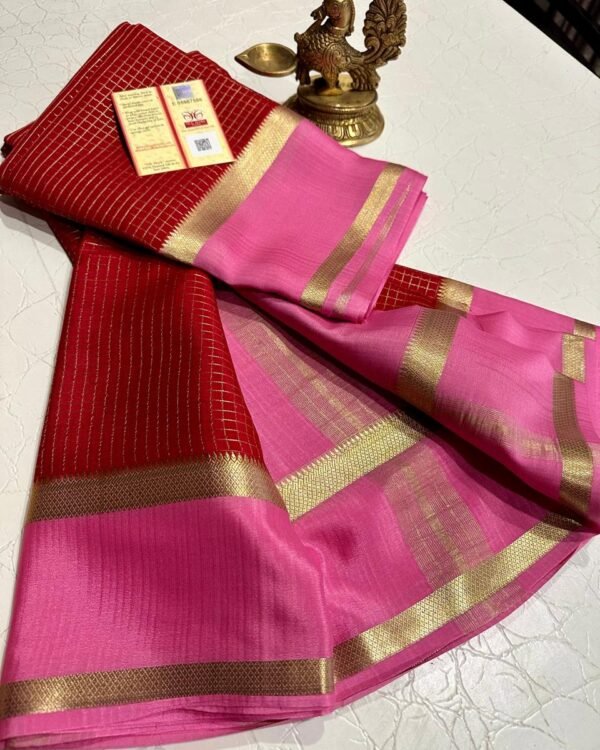 Pure crepe Mysore silk sarees