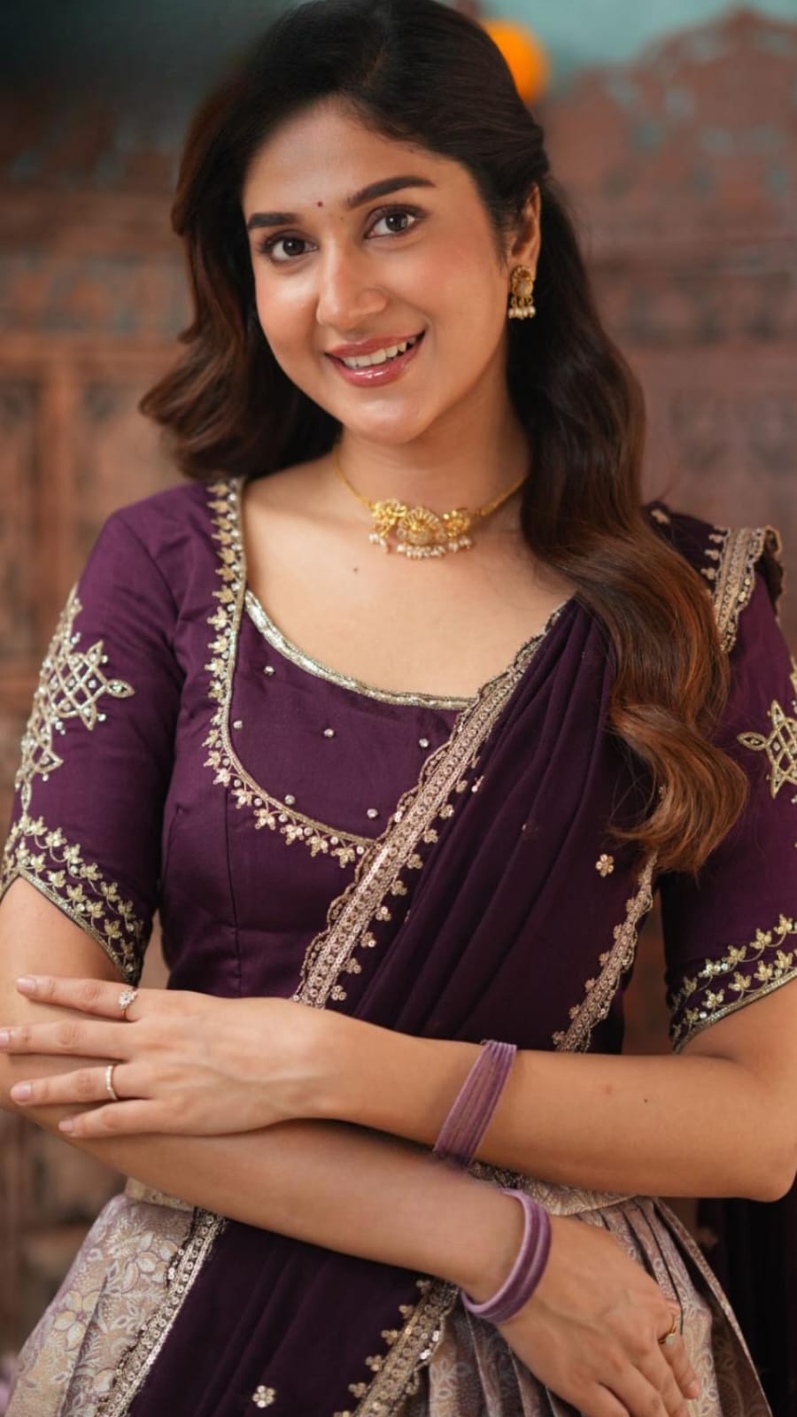 Rich Wine Lehenga Set 2 Lehenga Set