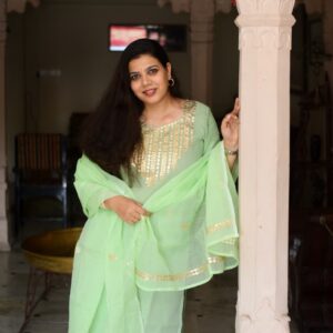 Beautiful Hot Kota Doria Kurta Set