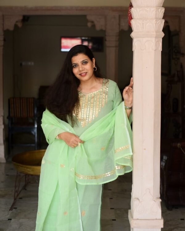 Beautiful Hot Kota Doria Kurta Set