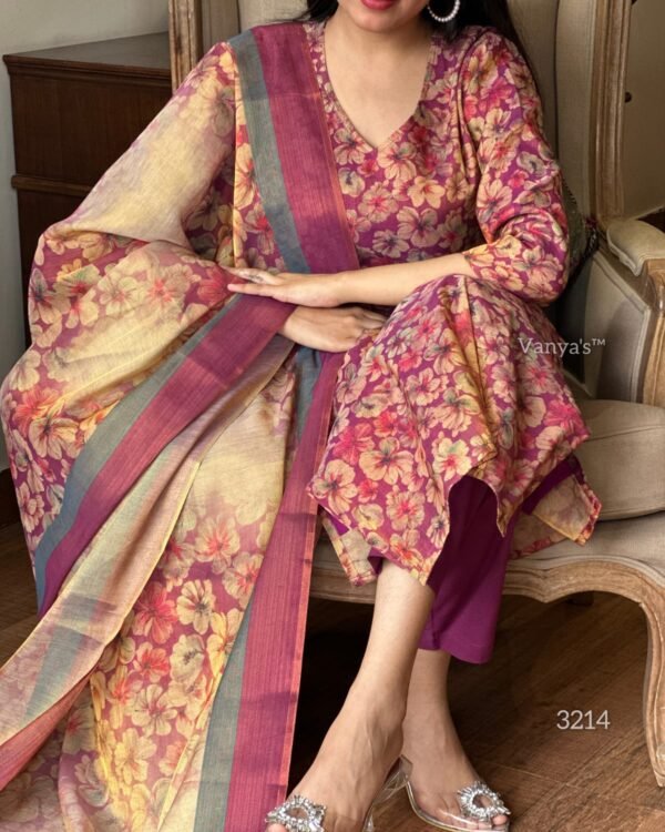 Tissue Chanderi kurti