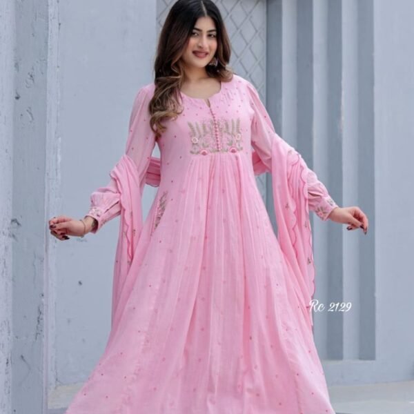 Premium pink mul cotton kurti