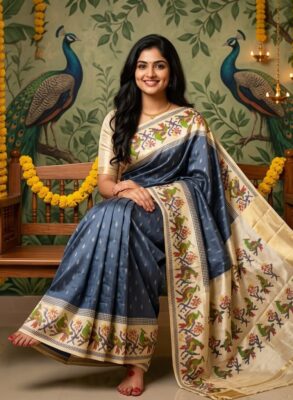 Ikkat silk sarees