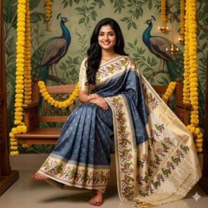 Ikkat silk sarees