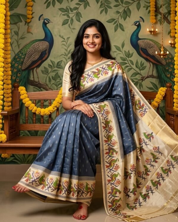 Ikkat silk sarees