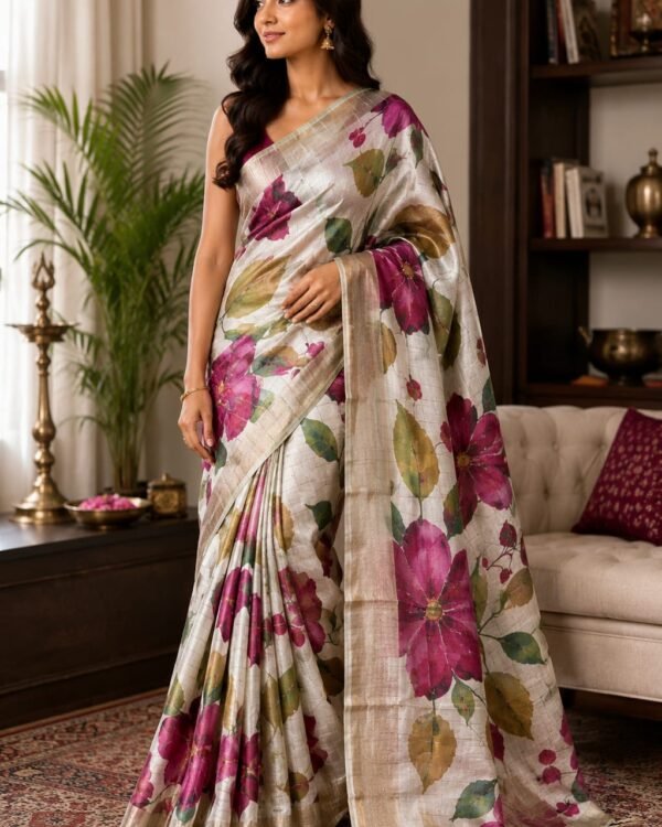 New Tussar Silk Saree