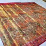 Pure kanchipattu tissue edge to edge 1g meenakari 5d designs