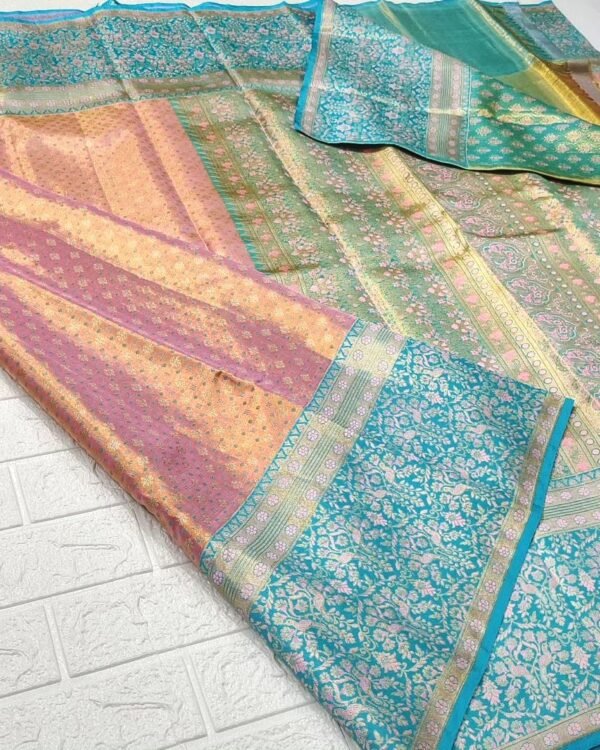 pure kanchipattu tissue Meenakari boarder