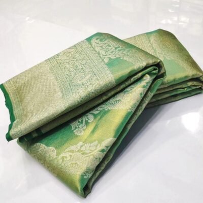 Pure kanchi pattu tissue edge to edge 2d kalanjali brocade