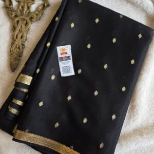 Pure crepe Mysore silk sarees