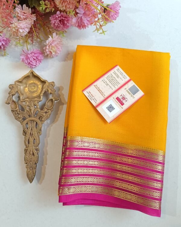 Pure crepe Mysore silk sarees