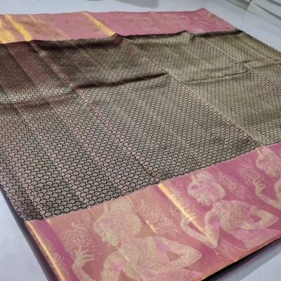 New Pure kanchipattu tissue kuttu handwoven jari warp sarees