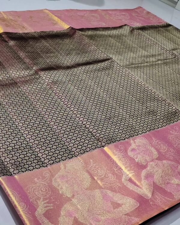 New Pure kanchipattu tissue kuttu handwoven jari warp sarees