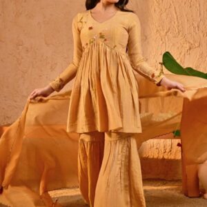 Kanak Kurta Plazo In Yellow