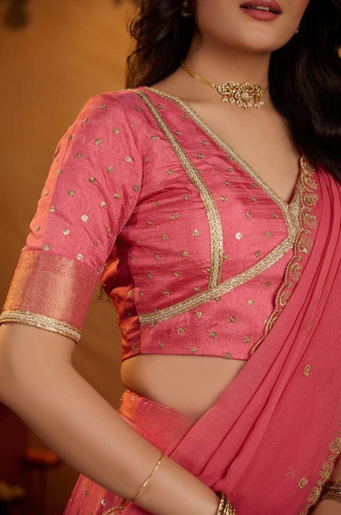 Peetal Gulabi Viscose Dola Lehenga Set In Pink