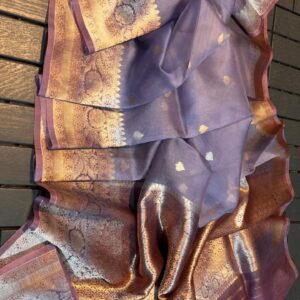 Pure Handloom Banarasi Kora Silk Saree