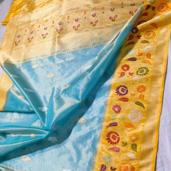 New Handloom pure banarasi silk by tissue