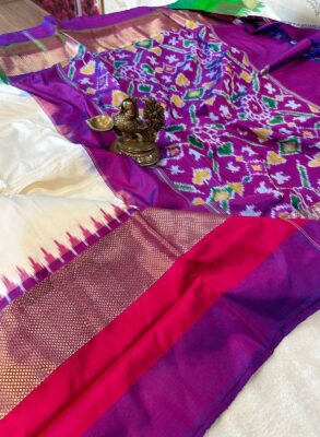Ikkat Silk Saree For Traditional Festival