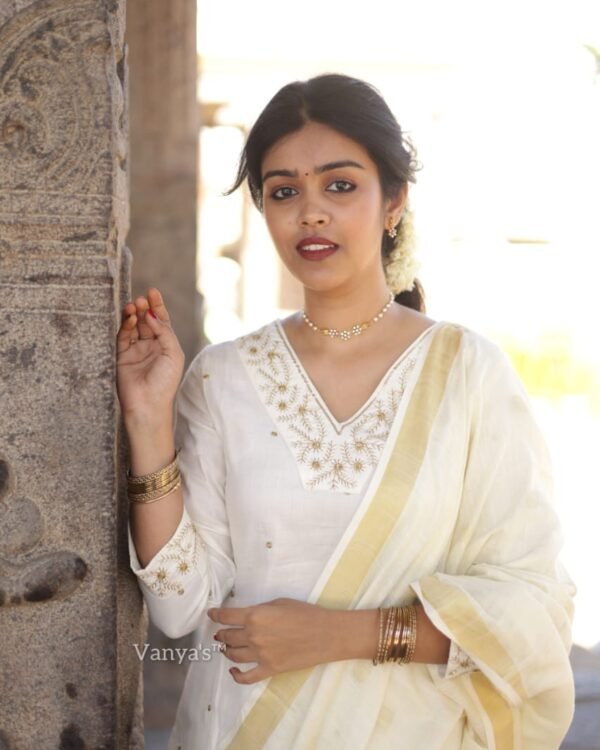 Pure organic jam cotton silk and linen dupatta