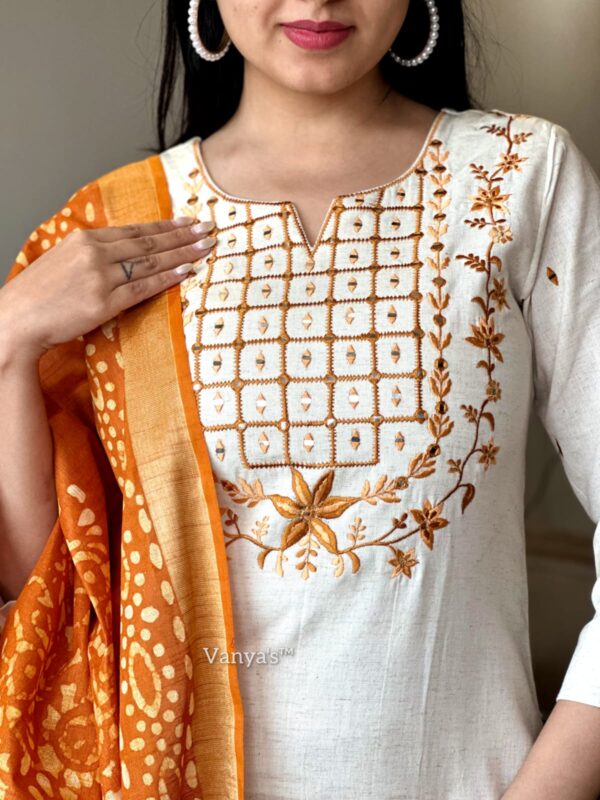 Pure handloom khadi cotton weaving based fabric kurta - Image 11