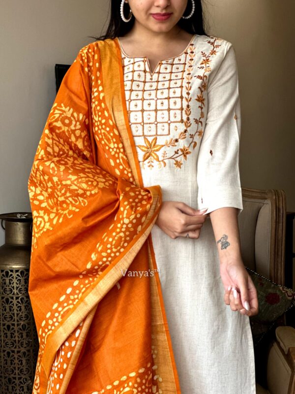 Pure handloom khadi cotton weaving based fabric kurta - Image 10