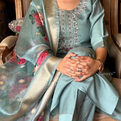 Chanderi digital printed Kurti | Eflina