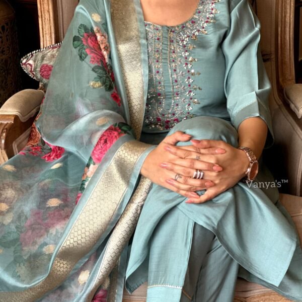 Chanderi digital printed Kurti | Eflina