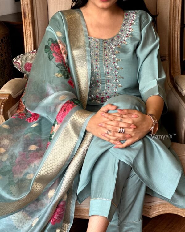 Chanderi digital printed Kurti | Eflina