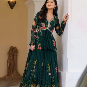 Saanya Serenity IndoWestern in Green