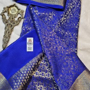 Pure crepe brocade Mysore silk sarees