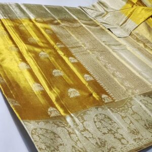 Wedding collection pure Kanchi pattu tissue floral brocade designs