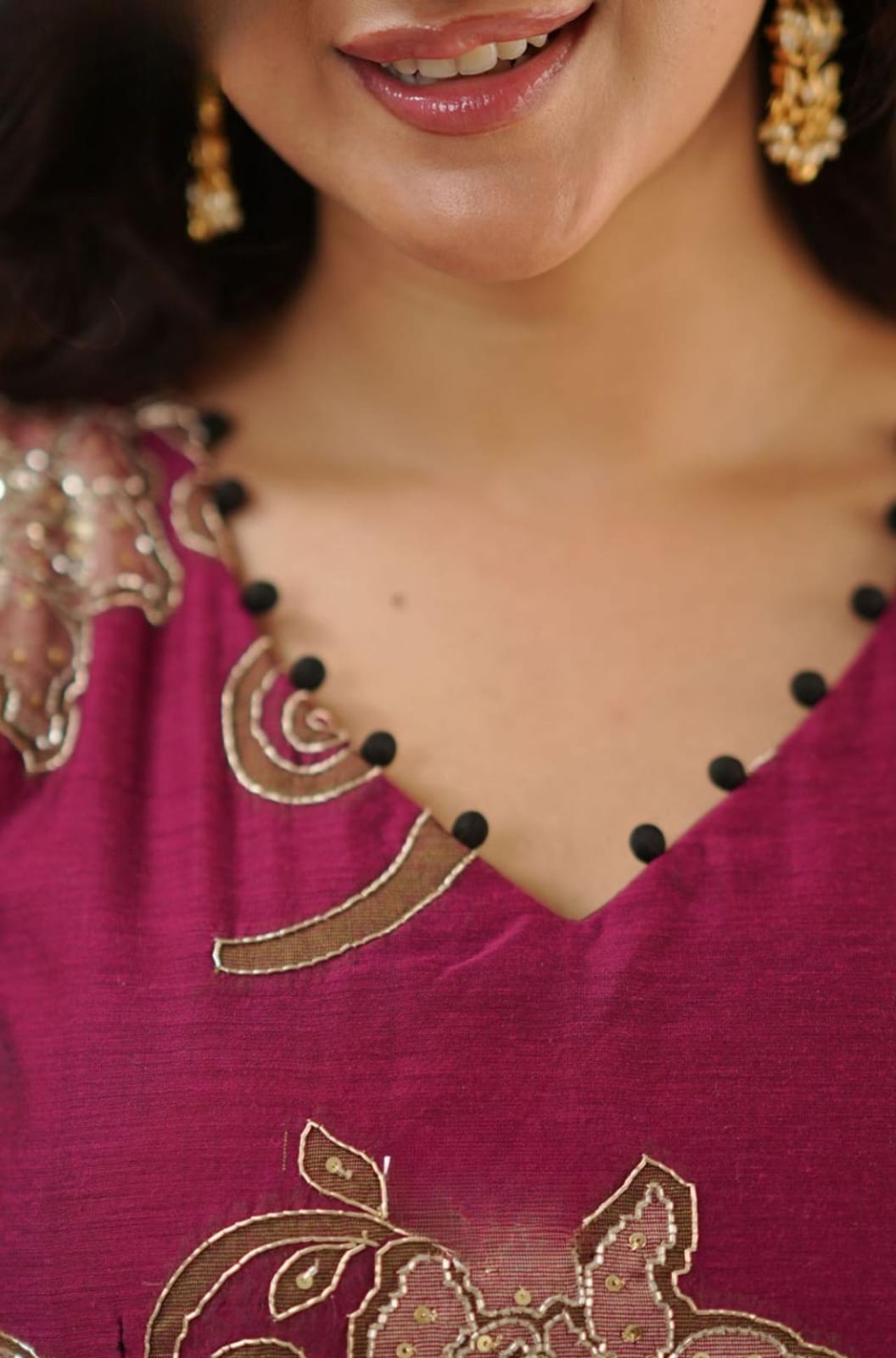 New Ikkat Pochampally Pattu Black Long Dress 3 New Ikkat Pochampally Pattu Black Long Dress - Image 3