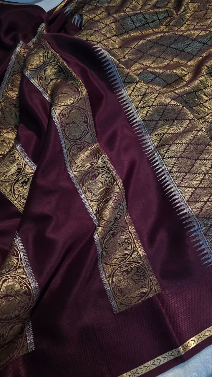 Exclusive Mysore Crepe Silk Saree 2 Exclusive Mysore Crepe Silk Saree - Image 2