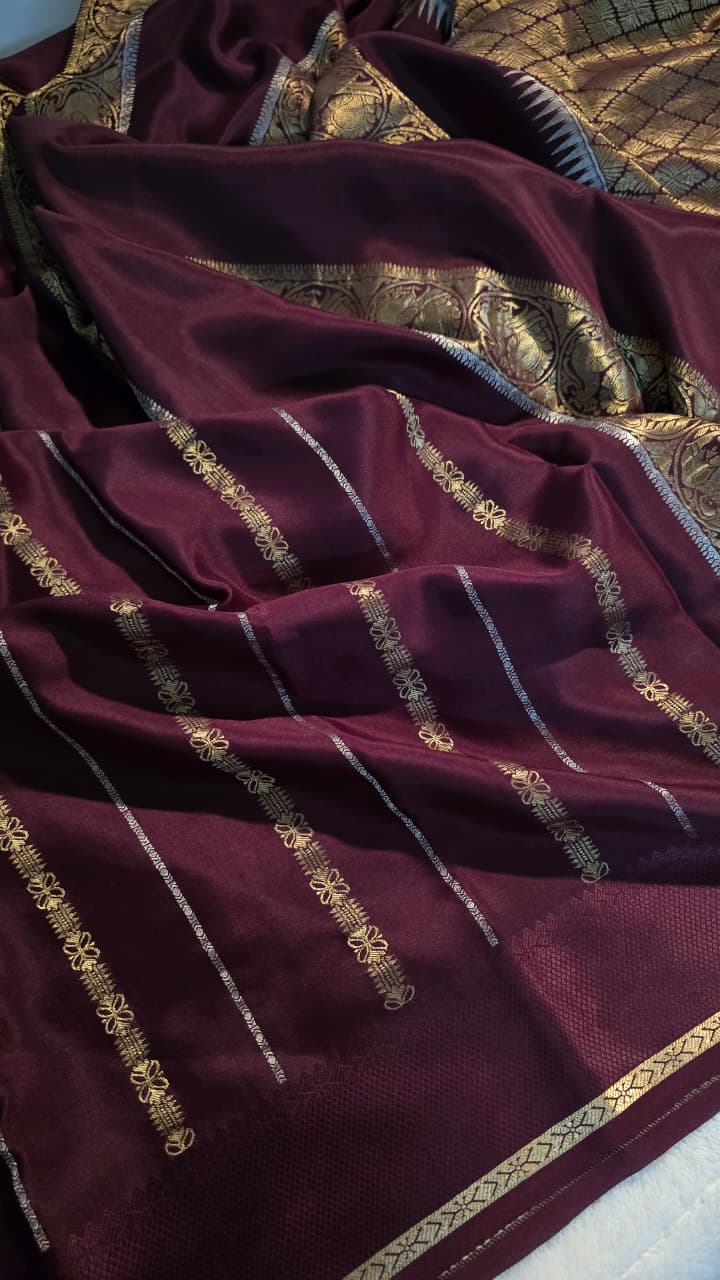 Exclusive Mysore Crepe Silk Saree 3 Exclusive Mysore Crepe Silk Saree - Image 3